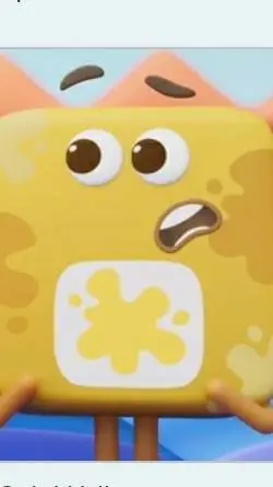 ai character: Splat Yellow background