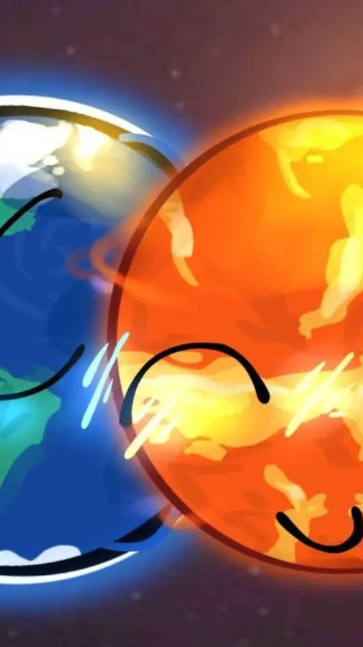 ai character: Earth x Venus background