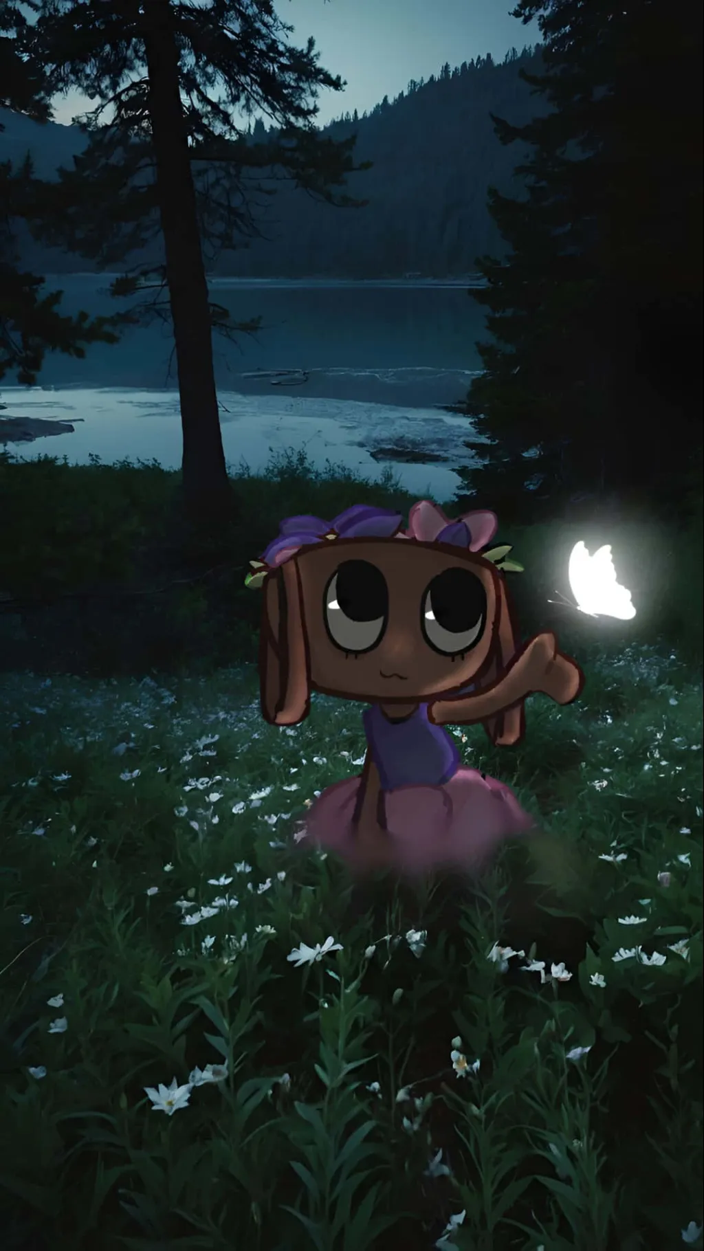 ai character: Dw forest background