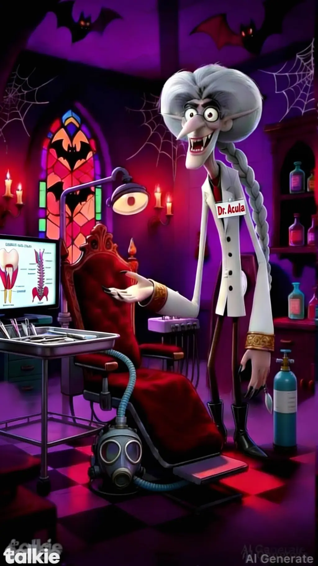 ai character: Dr.acula background