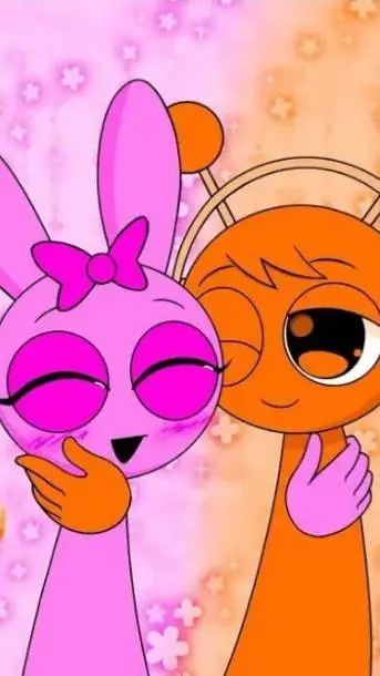 ai character: Oren y Pinki💖🧡 background