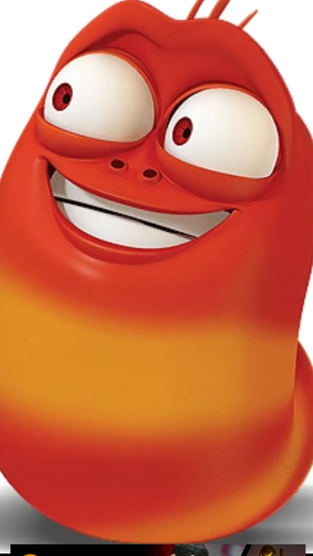 ai character: Red larva background