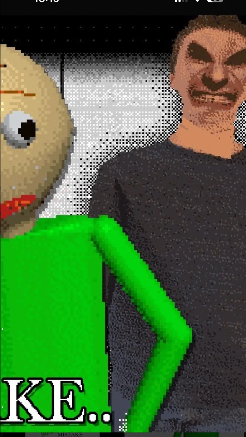 ai character: Baldis mistake background