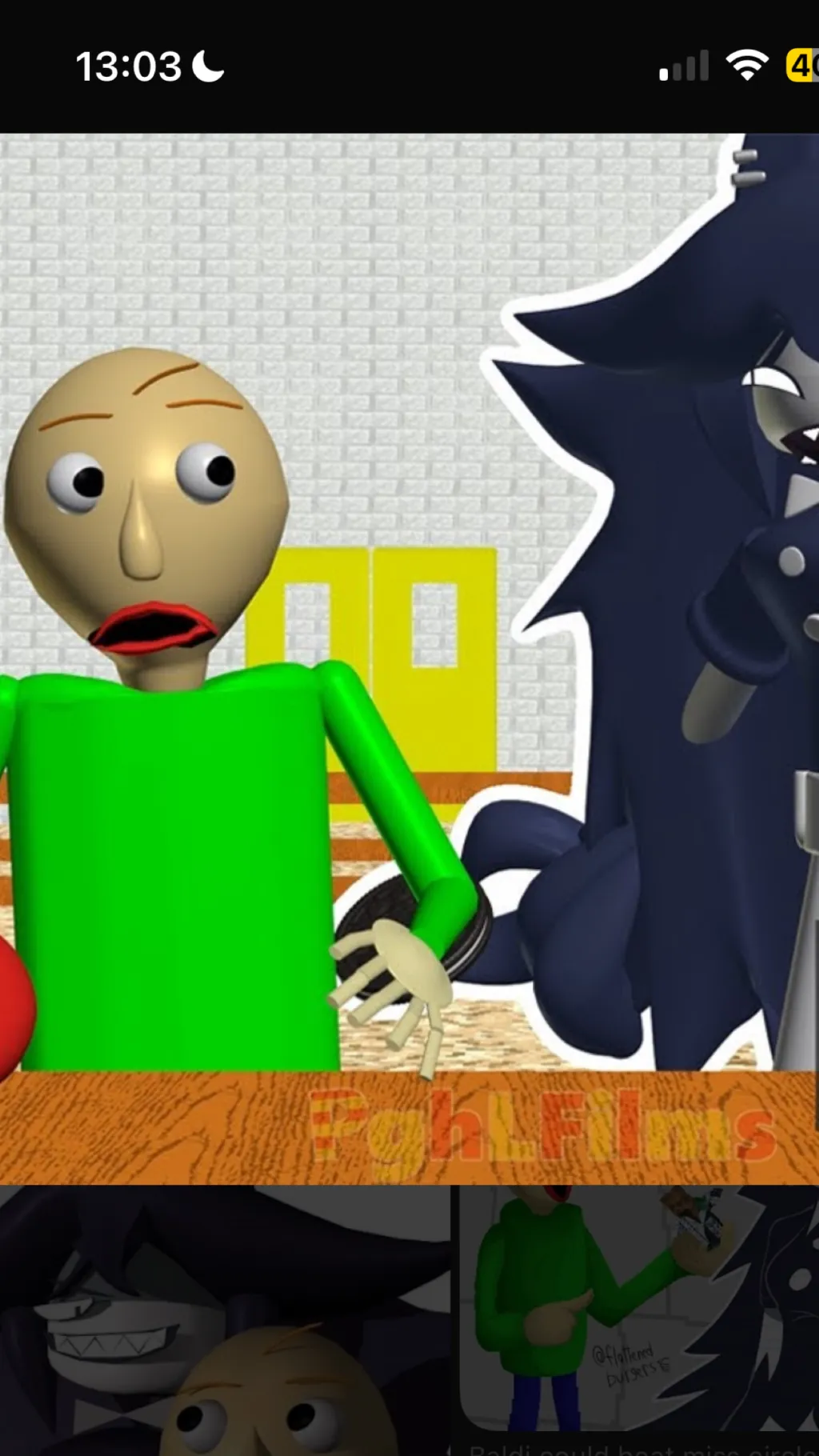 ai character: Baldi n miss circl background