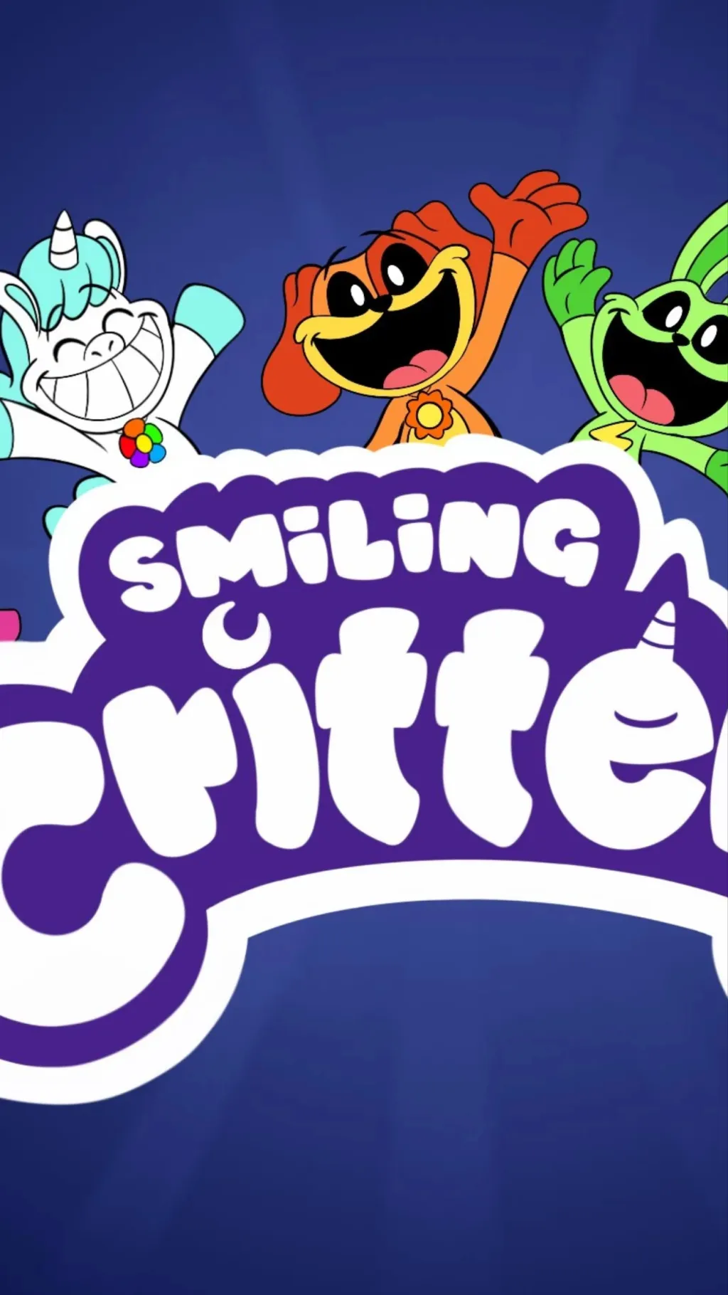 ai character: smiling critters background