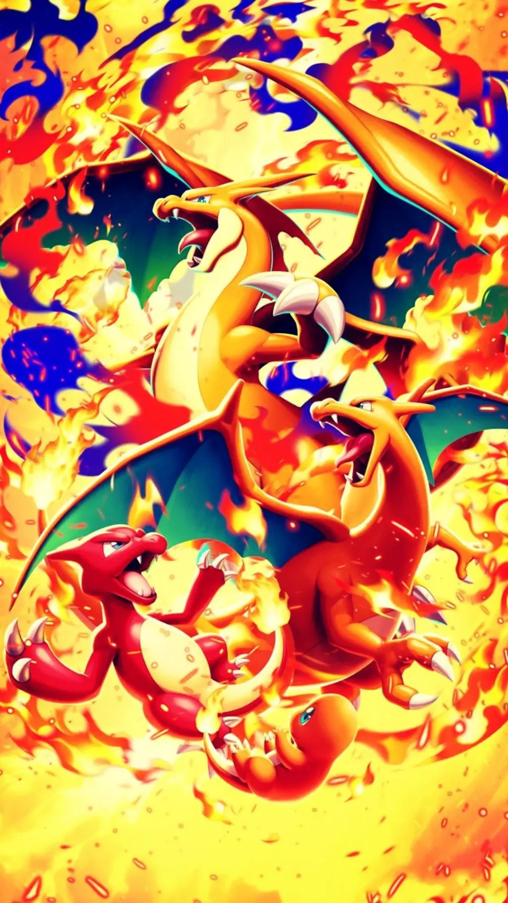 ai character: CHARZARD EVOLUTION background