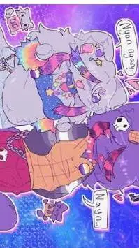 ai character: nyancat y tacnayn background