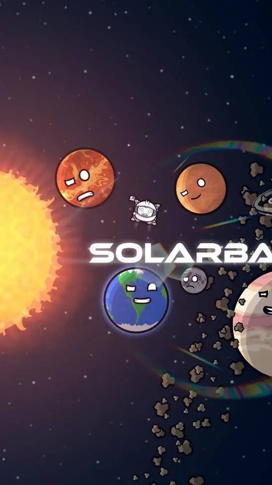 ai character: solar balls background