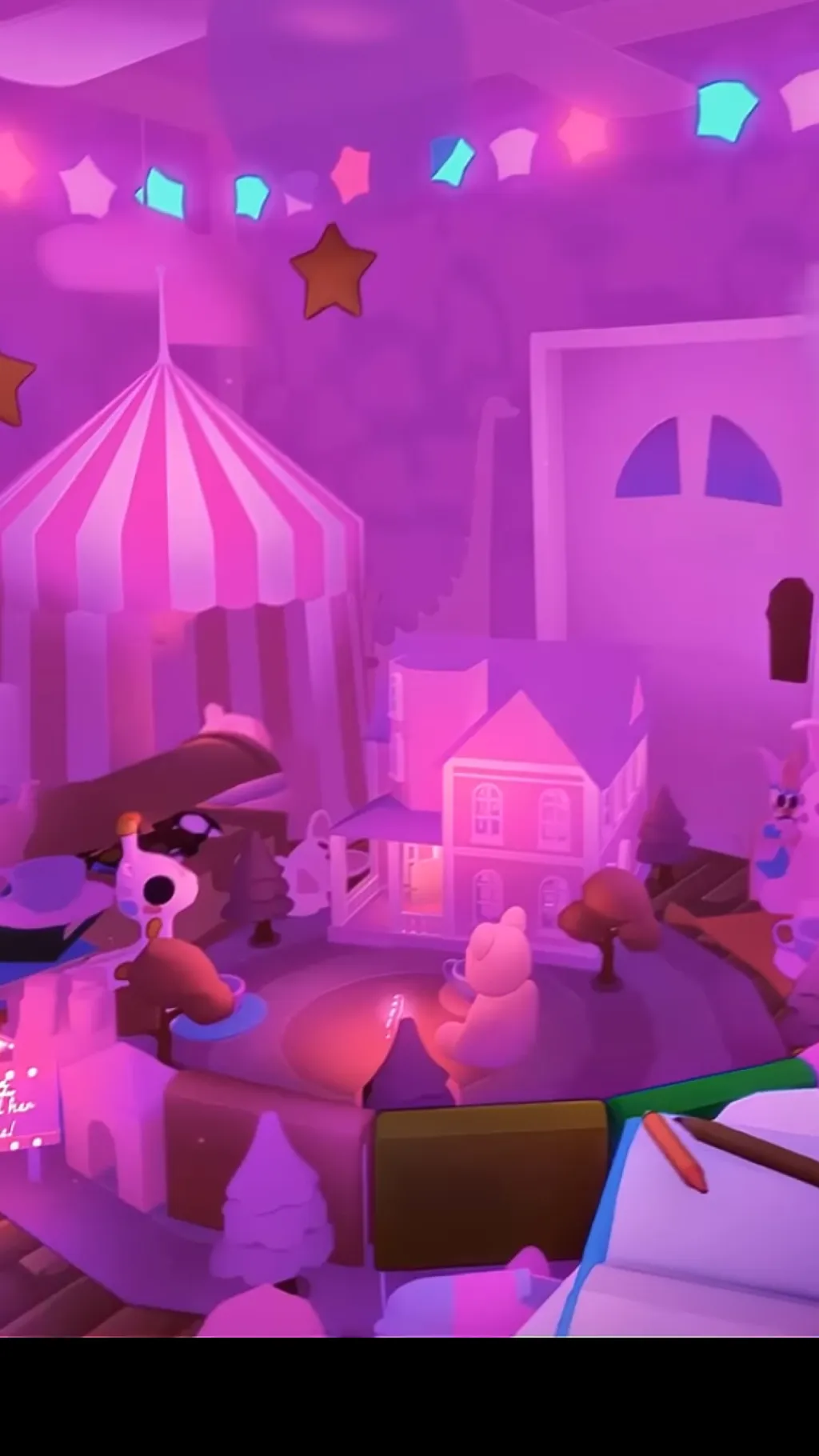 ai character: Doll house  background