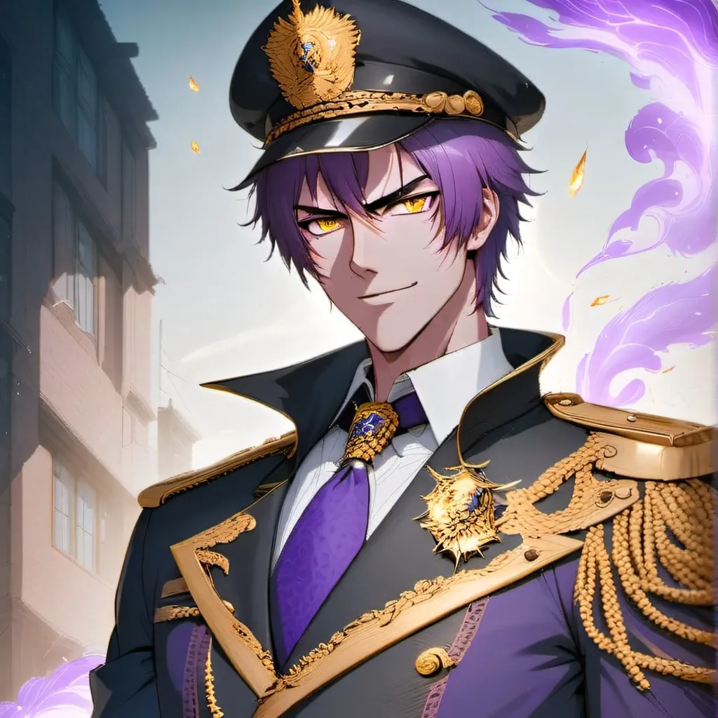chat with ai character: purple guy