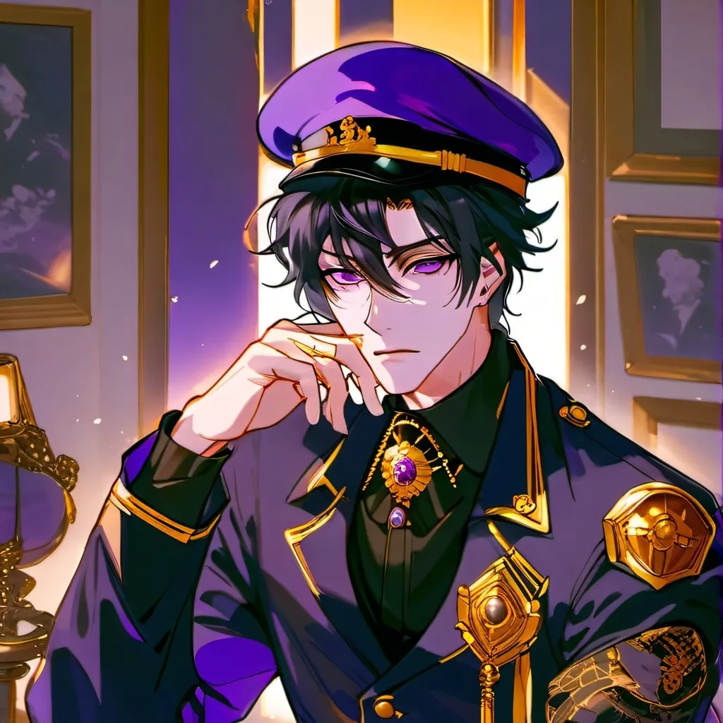 chat with ai character: Purple guy