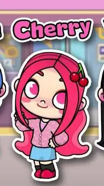 ai character: cherry background