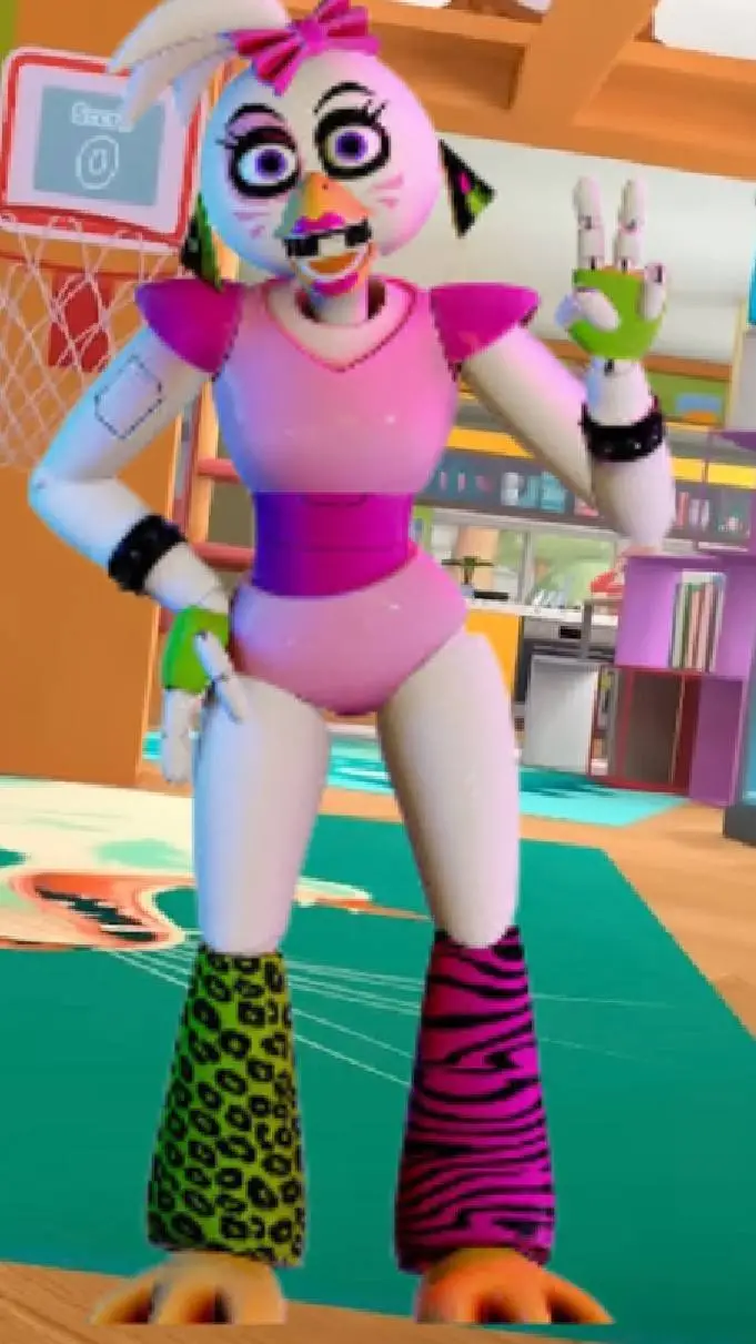 ai character: glamrock chica background