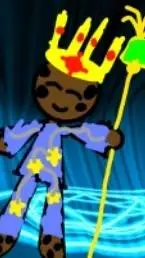 ai character: chocolate chip background