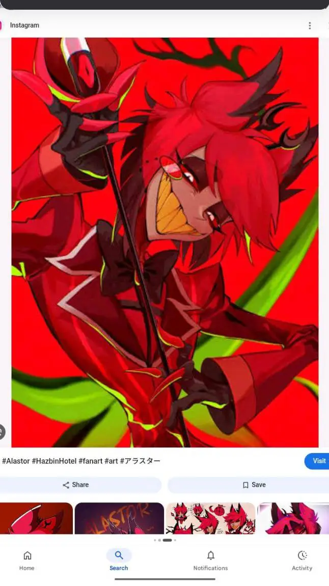 ai character: alastor  background