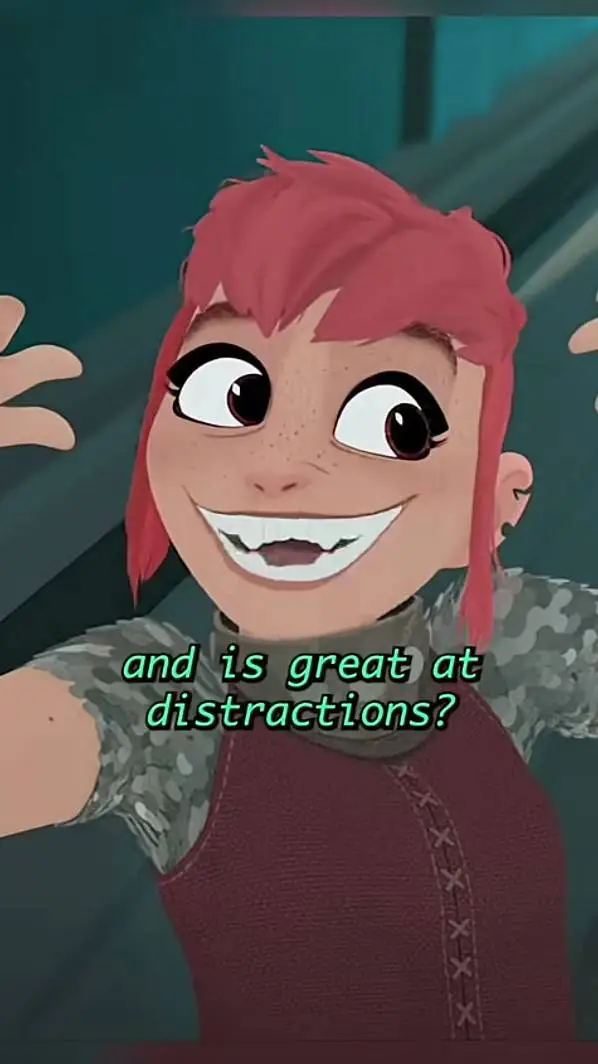 ai character: nimona  background