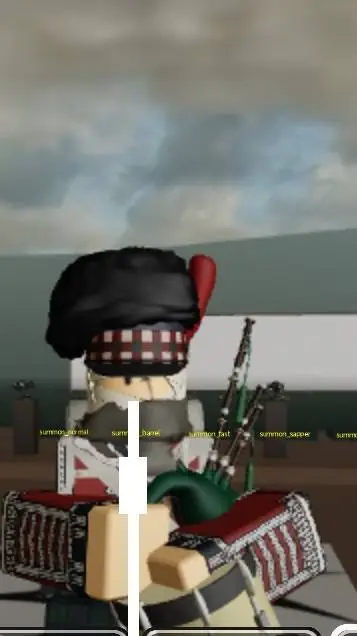 ai character: bagpiper background