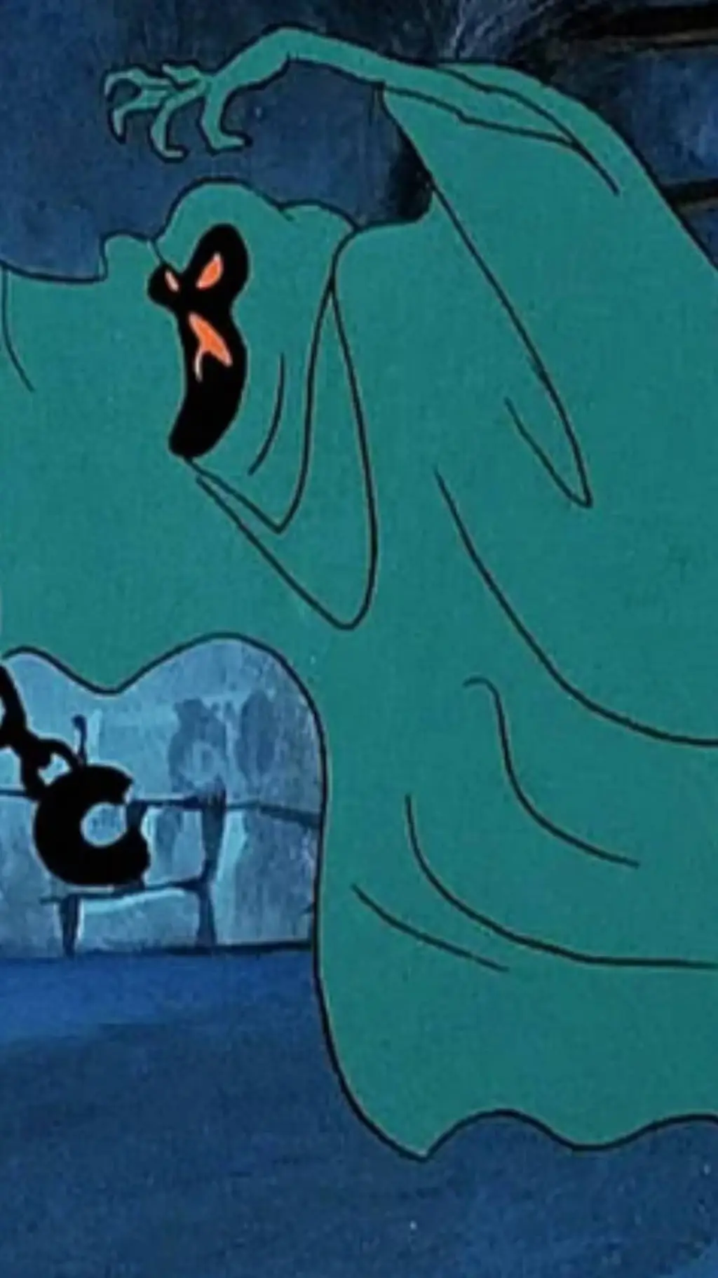 ai character: fantasma verde background