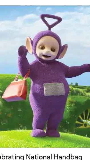 ai character: tinky winky  background