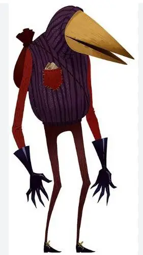 ai character: el hombre cuervo background
