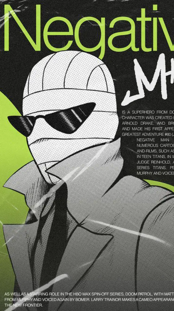 ai character: el hombre negativo background