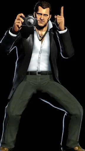ai character: Frank west  background