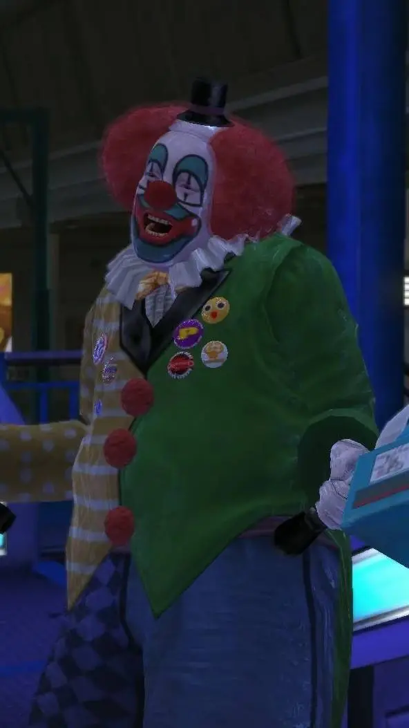 ai character: Adam el payaso background