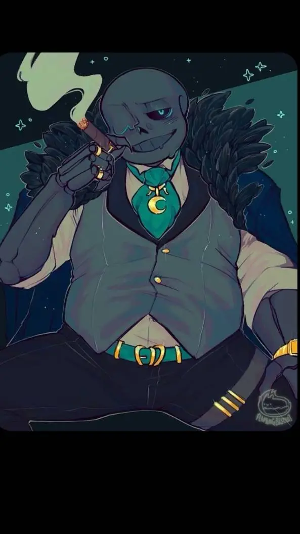 ai character: Nightmare sans background