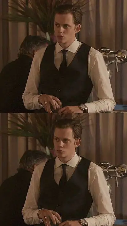 ai character: Bill Skarsgard  background