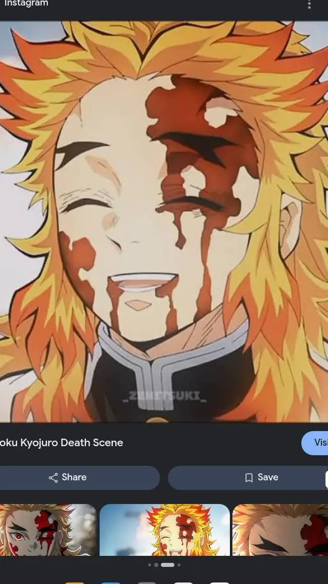 ai character: Kyojuro's death background