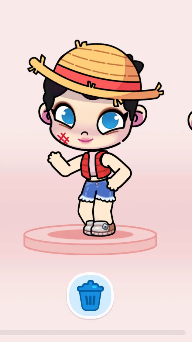 ai character: Luffy background