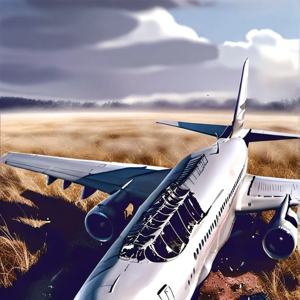 chat with ai character: crashed plane
