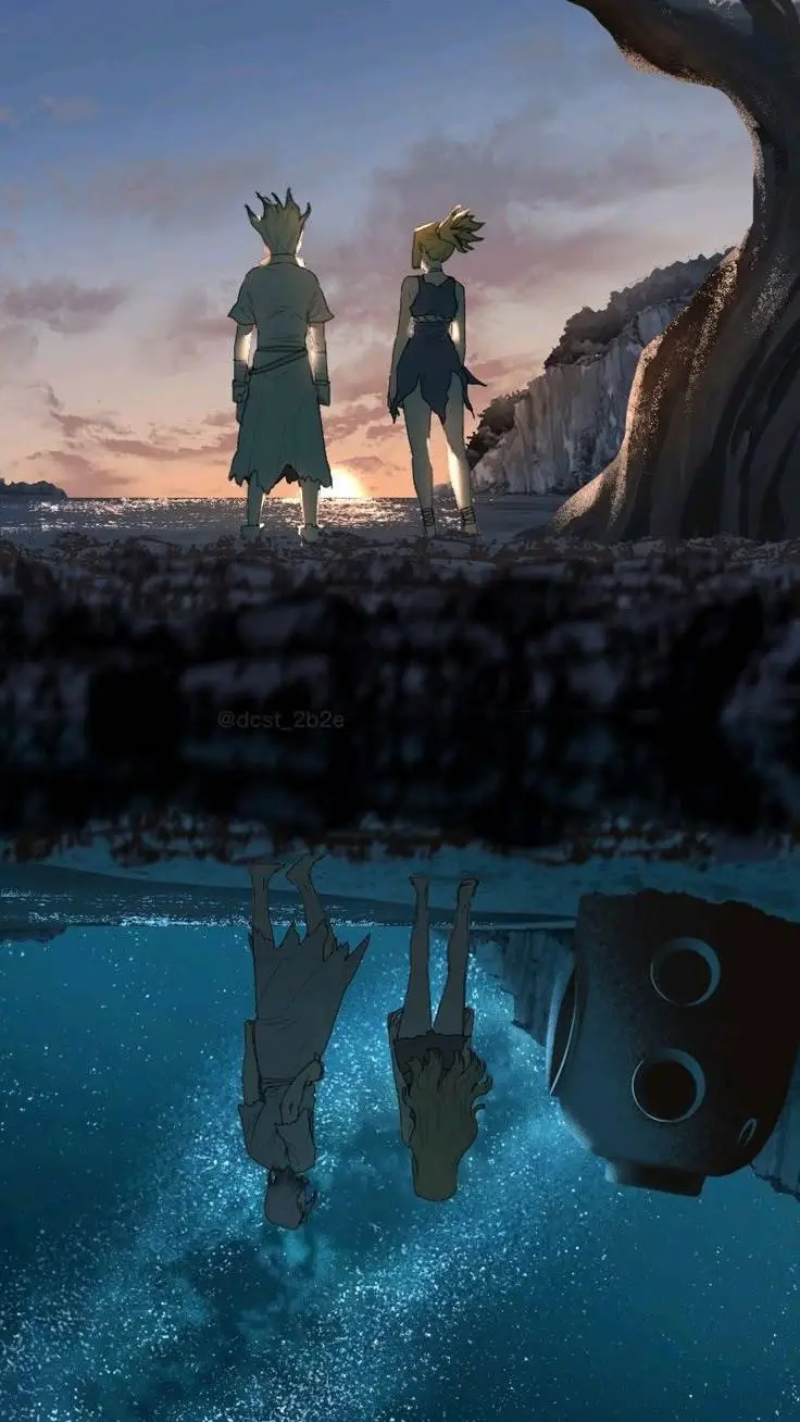 ai character: Dr. stone  background