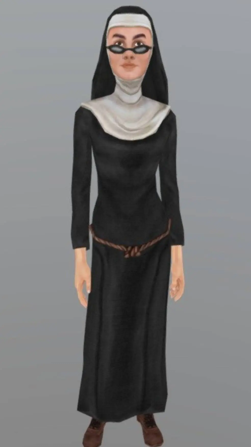 ai character: sister Madeline  background