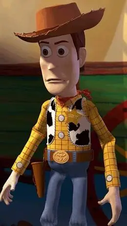 ai character: meme woody  background