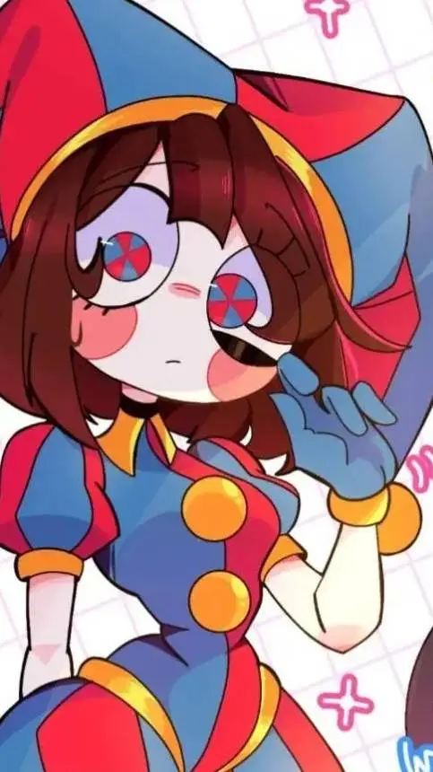 ai character: ❤️POMNI🩵 background
