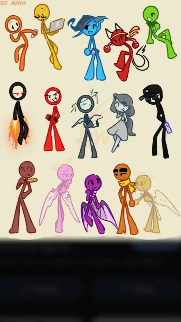 ai character: AvA/M Stickfigures background