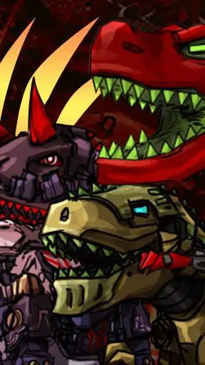 ai character: Dino robots background