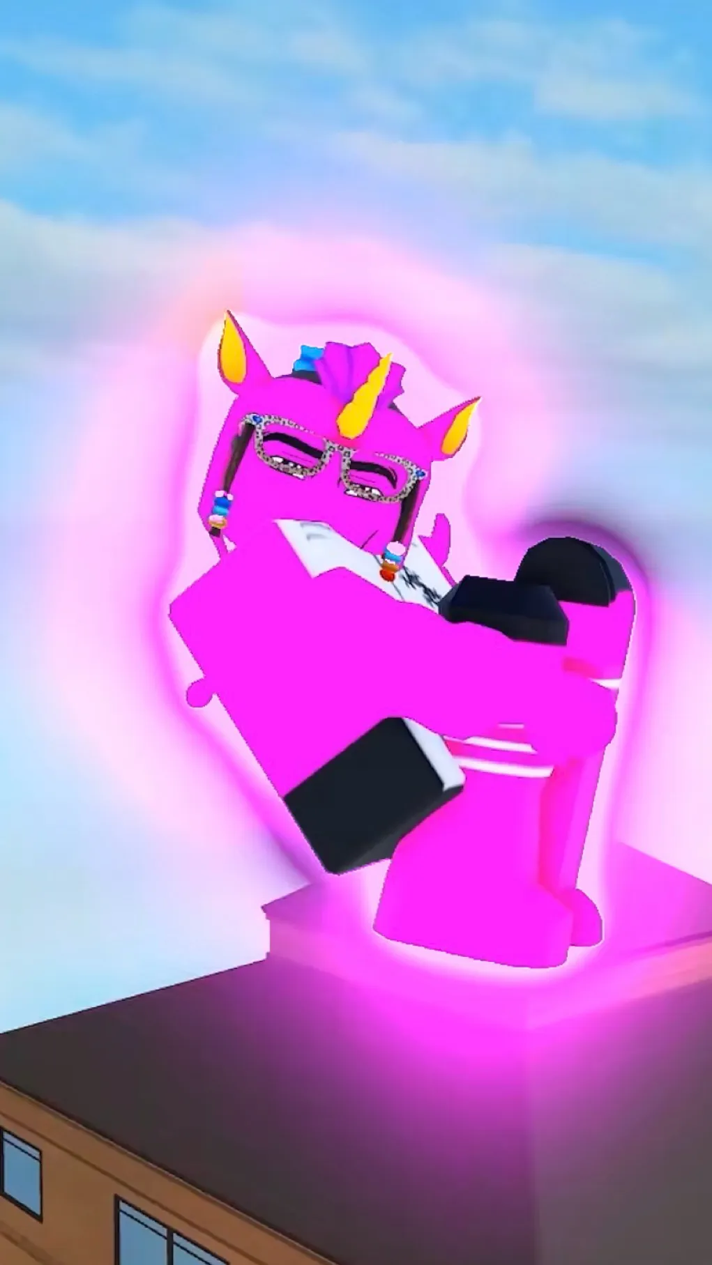 ai character: Pink mink🩷🩷🩷 background