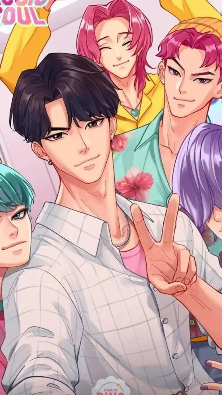 ai character: Saja boys background
