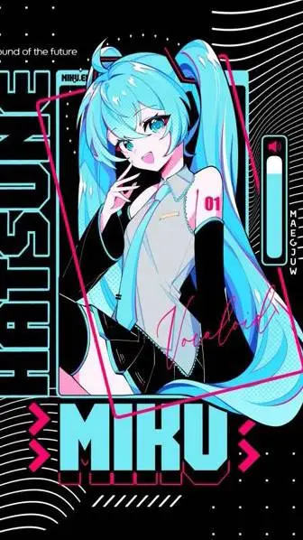 ai character: Hatsune miku background