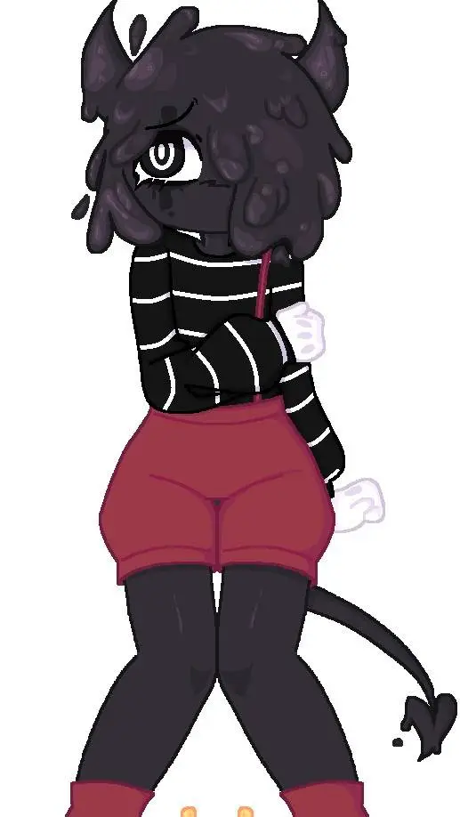 ai character: female blot background