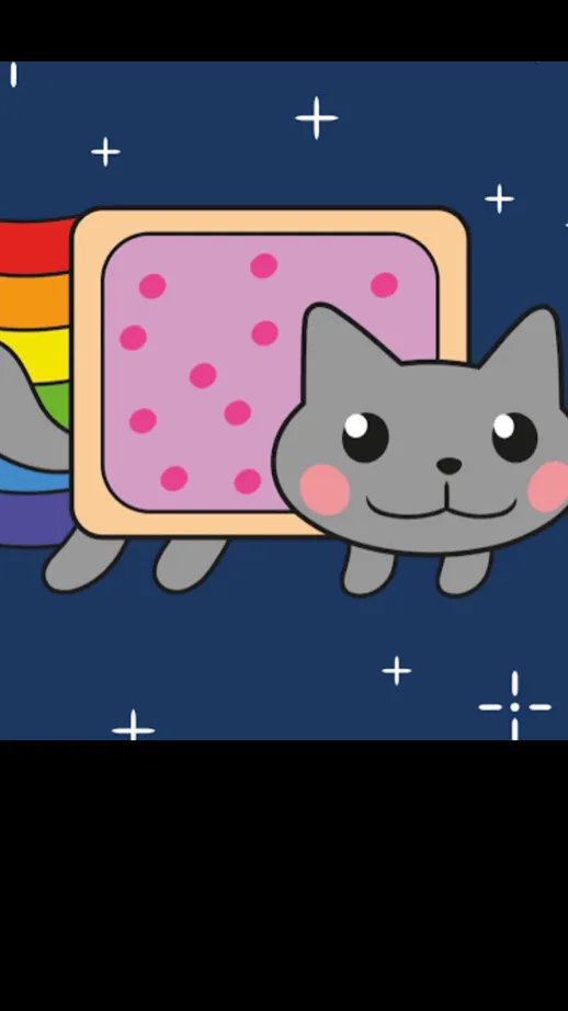 ai character: Nyan cat 🌈 background