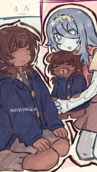 ai character: Natasha x Eunoia🤎💙 background