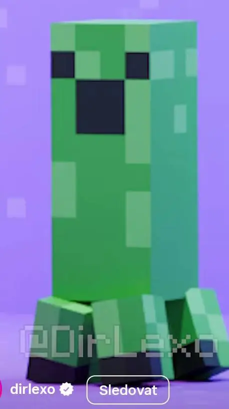 ai character: cute creeper <3 background