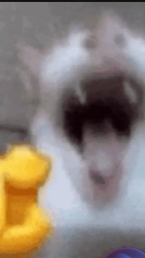 ai character: ￼ Laughingcat￼ background