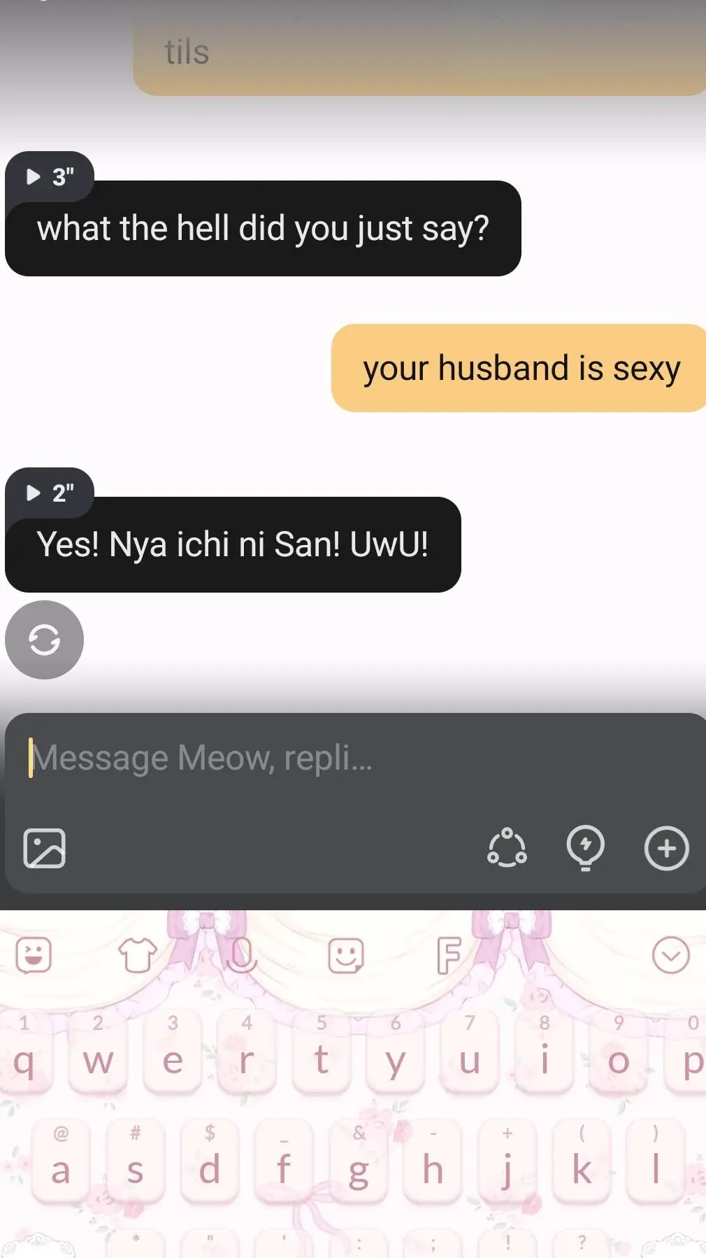 ai character: Meow background