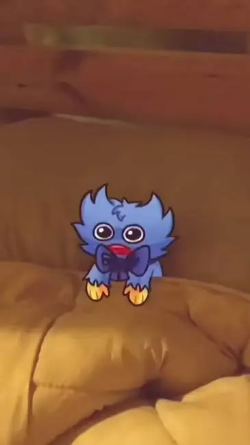 ai character: huggy wuggy  background