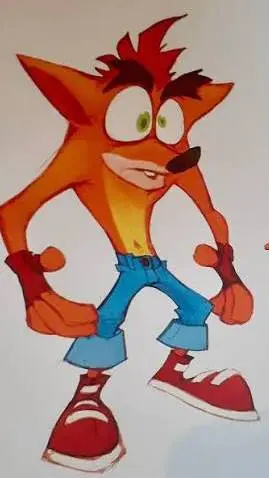 ai character: crash bandicoot  background