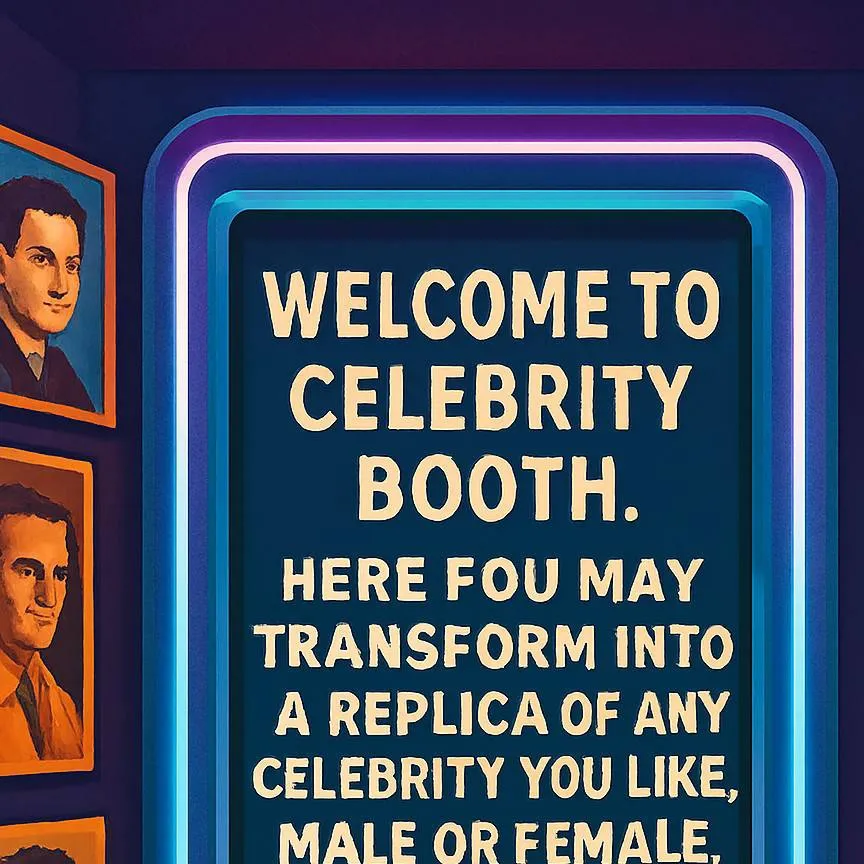 chat with ai character: celebrity booth tg